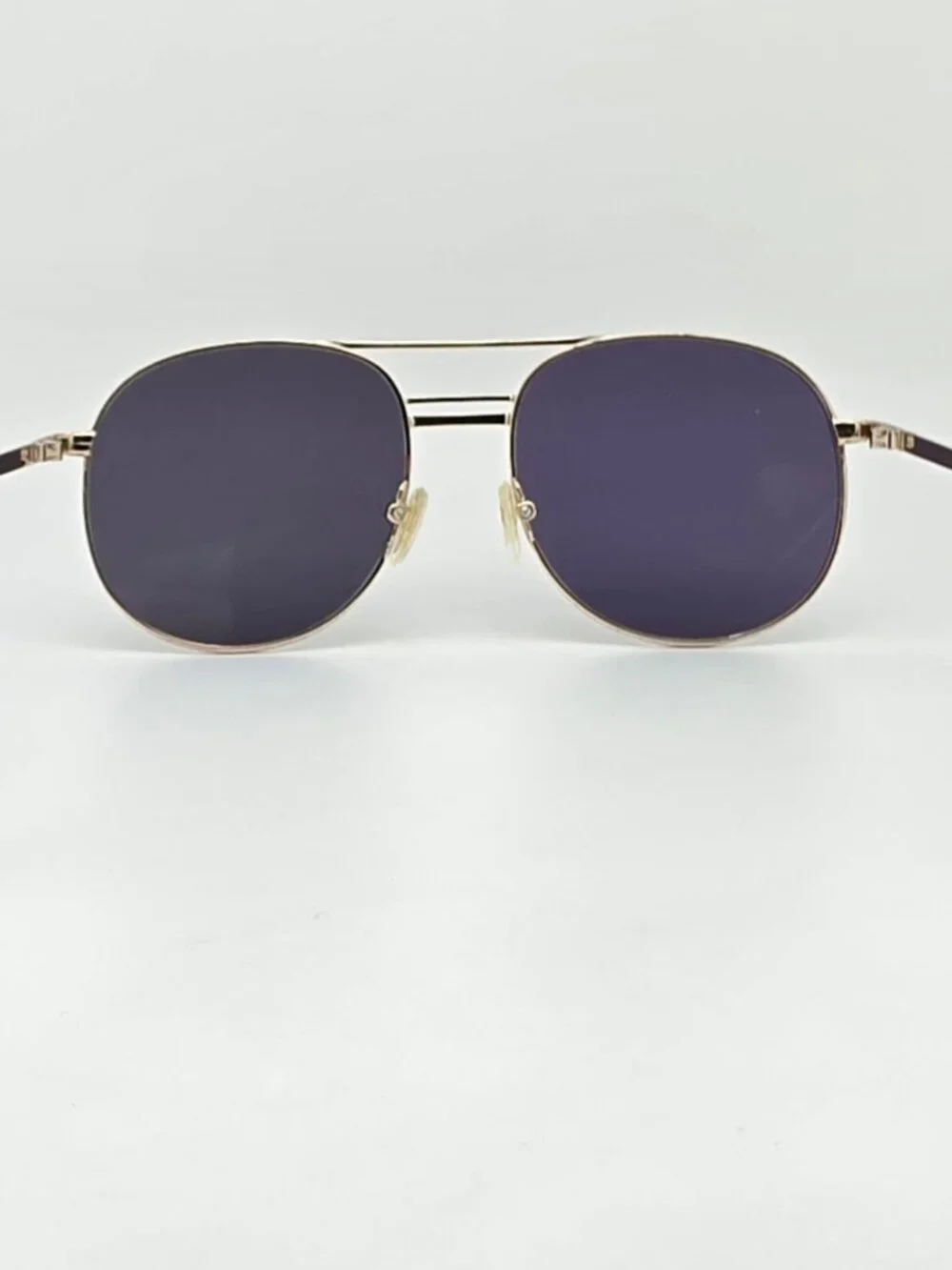 Elizabeth and James Watts Gold Tortoise Frame Grey Flat Lens Aviator Sunglasses
